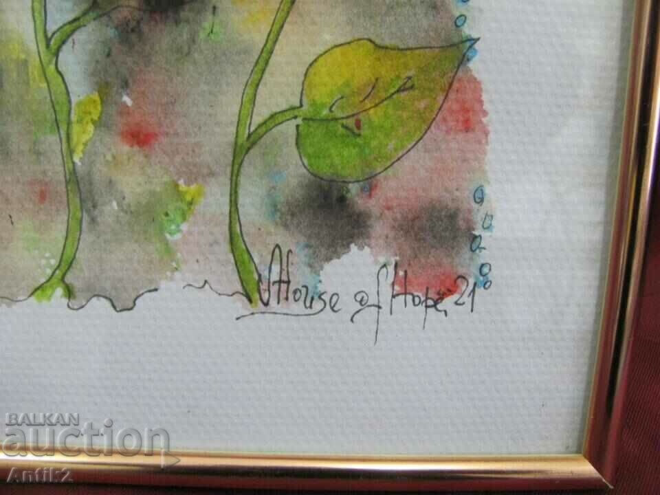 Auction Watercolor painting signed 30x20 cm. Auction Watercolor painting signed 30x20 cm.