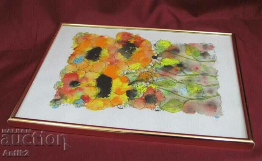 Watercolor painting signed 30x20 cm. - 5 Watercolor painting signed 30x20 cm. - 5