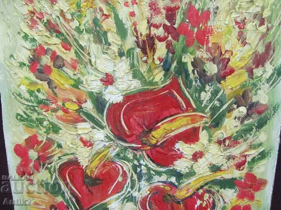 Auction Painting Oil Phaser Signed 31x18 cm. Auction Painting Oil Phaser Signed 31x18 cm.