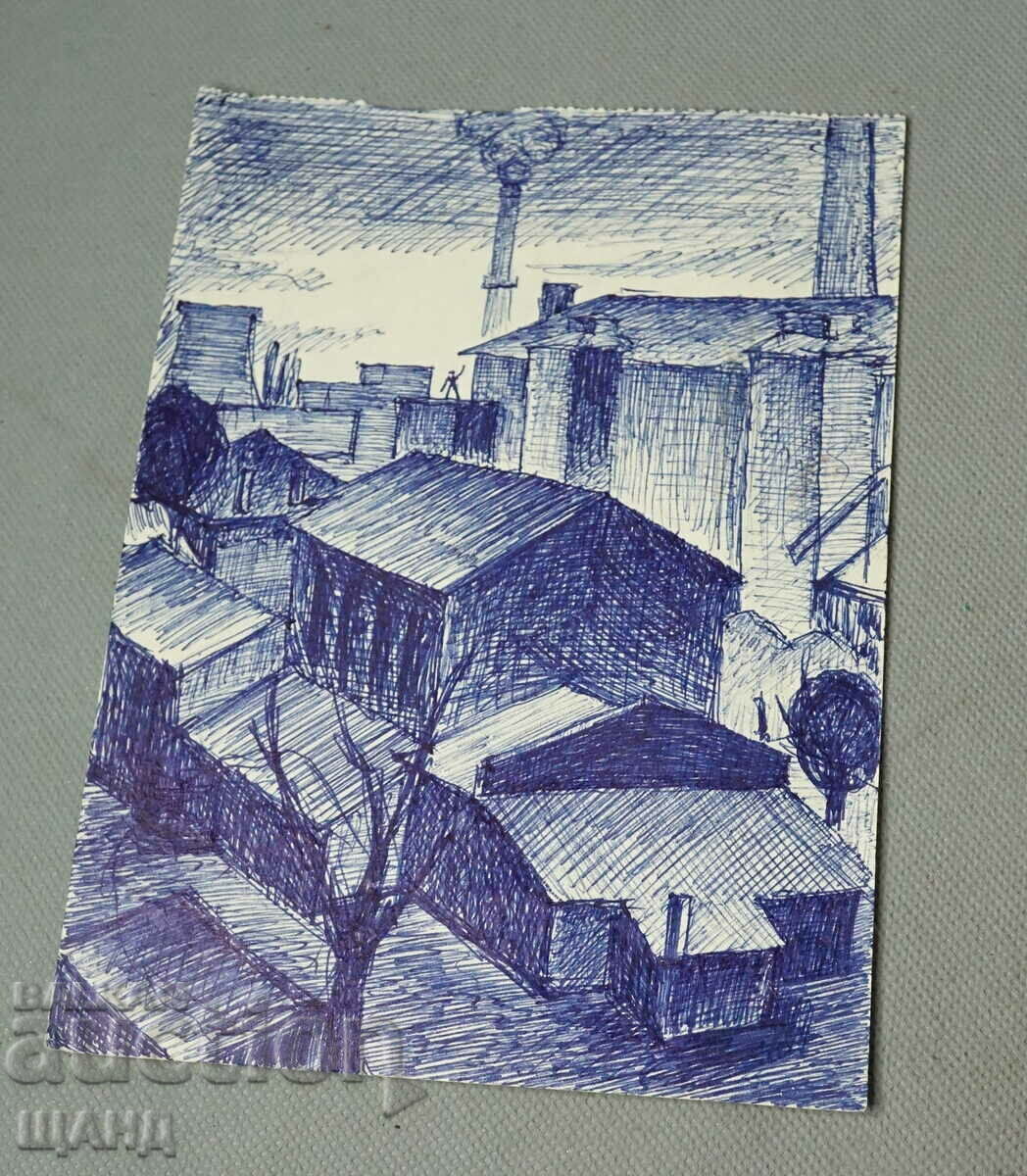 Ioto Metodiev Drawing industrial landscape plant
