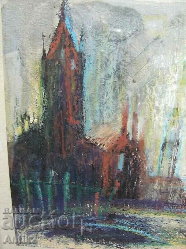 Auction Painting Mixed Media 26x21cm. Auction Painting Mixed Media 26x21cm.