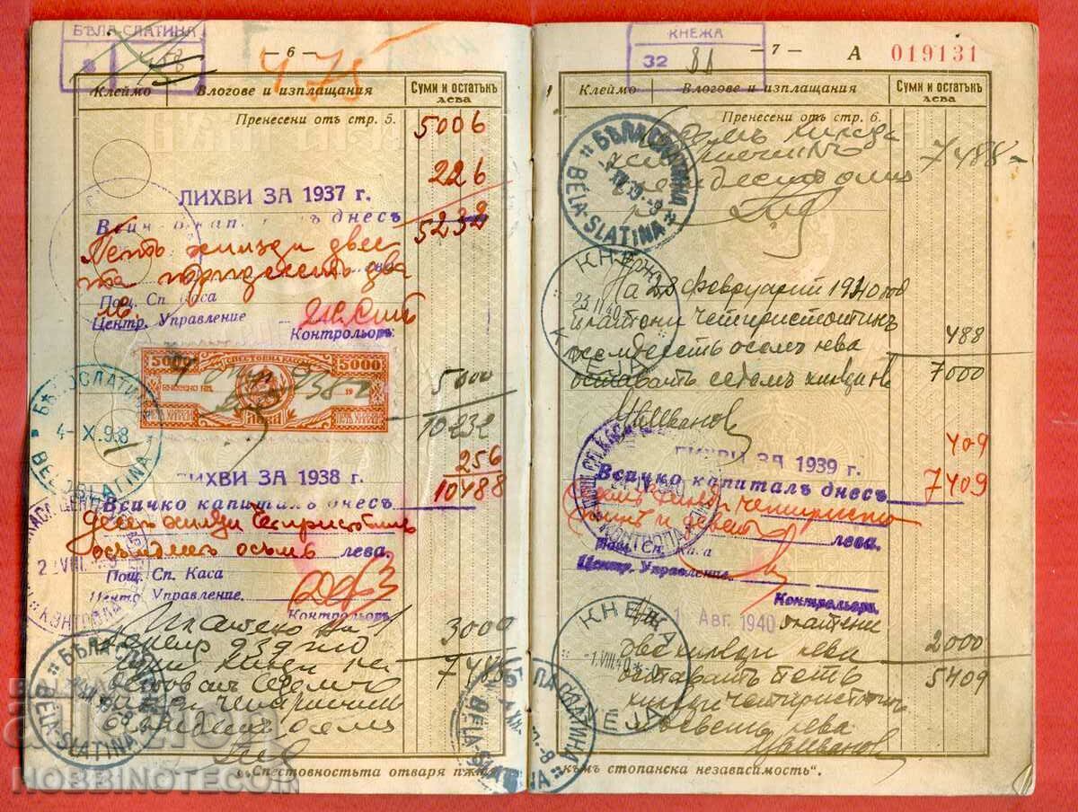 PRINCESS SAVINGS BOOK - BYALA SLATINA 1936 2 x 5000 BGN RARE with price 34.21 BGN | € 17.49 PRINCESS SAVINGS BOOK - BYALA SLATINA 1936 2 x 5000 BGN RARE with price 34.21 BGN | € 17.49