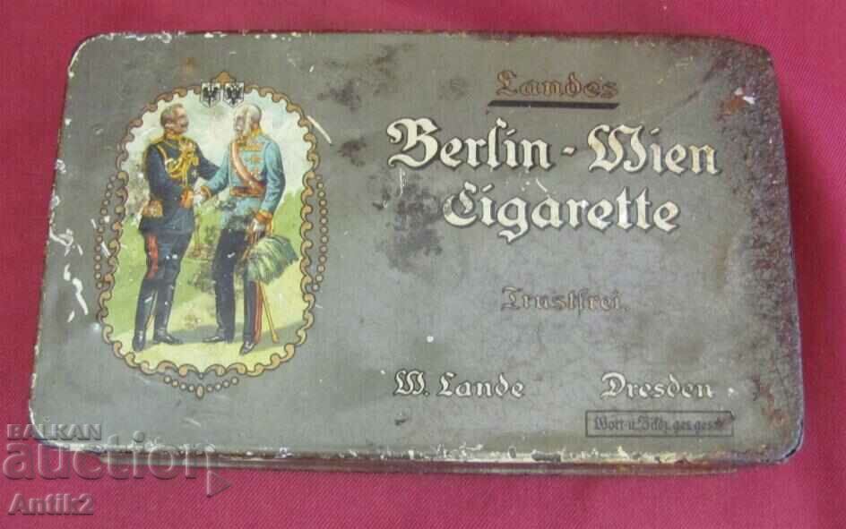 1915 Cutie metalica pentru tigari - Kaiser Wilhelm Germania