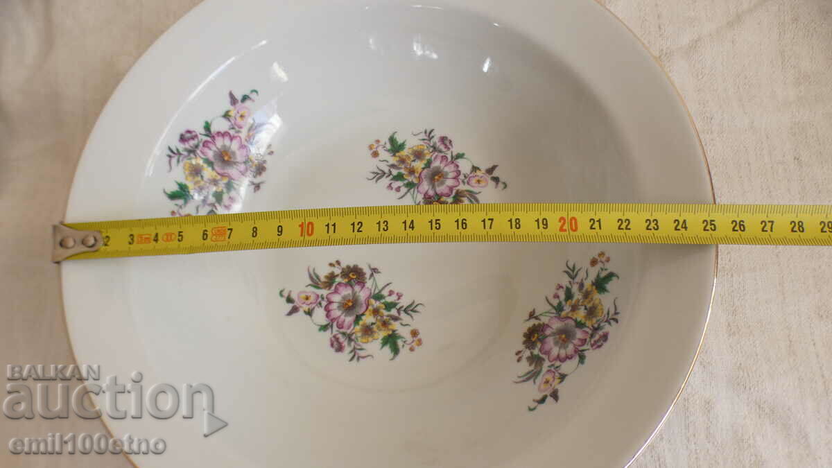 Bowl fruit bowl salad bowl old Bulgarian porcelain Kitka NP - 5 Bowl fruit bowl salad bowl old Bulgarian porcelain Kitka NP - 5