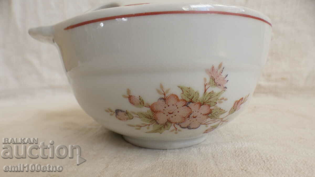 Delivery of Old Bulgarian porcelain sugar bowl Dyanko Stefanov Razgrad