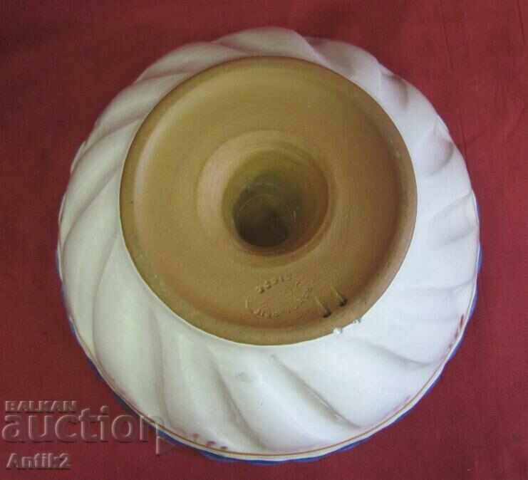 Antique Author Pottery Porcelain Cupcake Pan Germany - 5 Antique Author Pottery Porcelain Cupcake Pan Germany - 5
