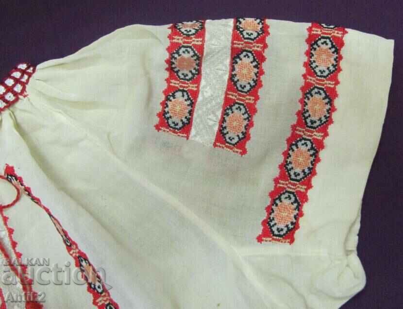 19th Century Folk Art Hand Embroidered Shirt, Blouse - 7 19th Century Folk Art Hand Embroidered Shirt, Blouse - 7