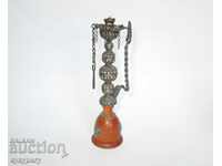 Old small decorative hookah silver plated decoration