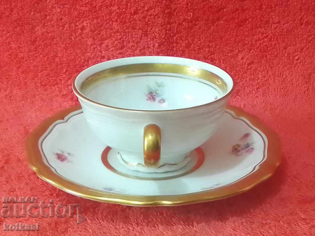 Old porcelain set cup plate gilding Marie Luise collection with price 125.50 BGN | € 64.17 Old porcelain set cup plate gilding Marie Luise collection with price 125.50 BGN | € 64.17