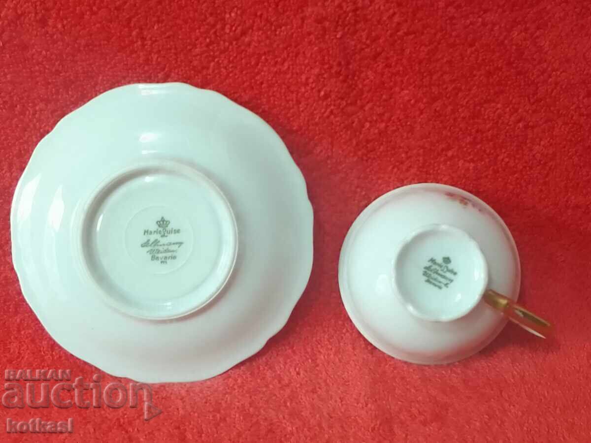 Old porcelain set cup plate gilding Marie Luise collection - 5 Old porcelain set cup plate gilding Marie Luise collection - 5