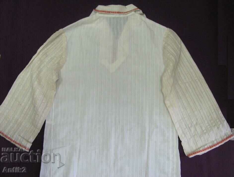 19th Century Folk Art Children's Shirt Silk Hem - 6 19th Century Folk Art Children's Shirt Silk Hem - 6