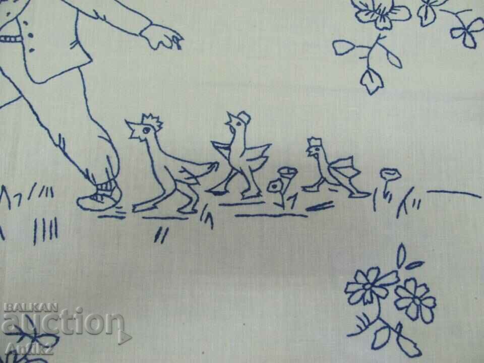 Delivery of Antique Rug Hand Embroidery