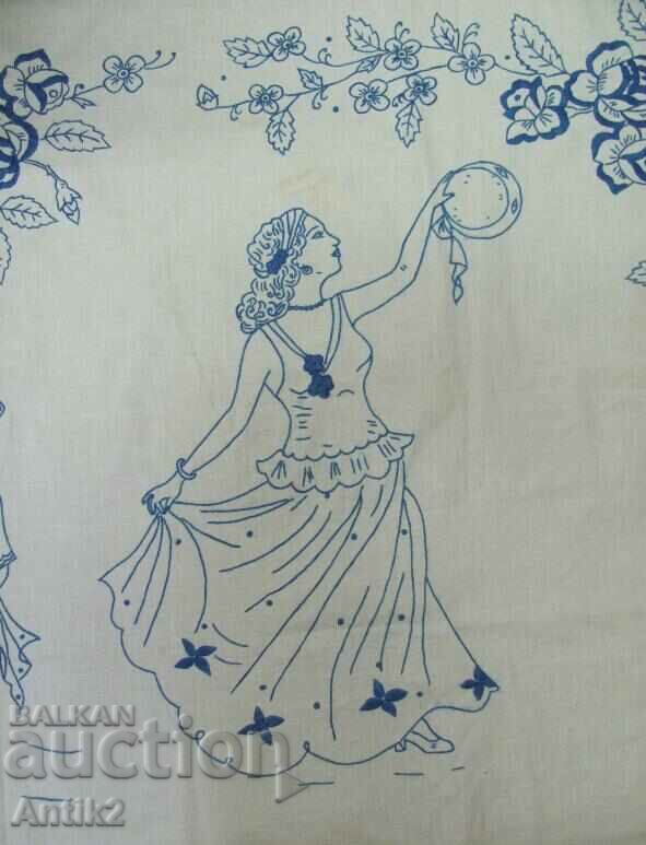 Antique Rug Hand Embroidery - 5 Antique Rug Hand Embroidery - 5