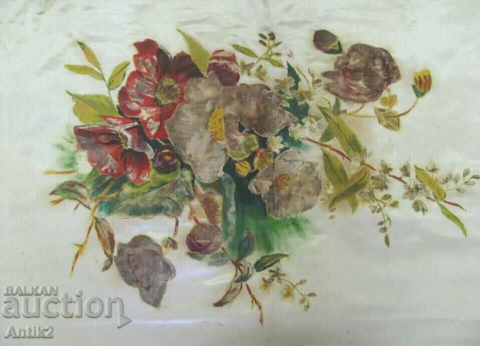 19th Century Hand Painted Panel on Silk with price 45.00 BGN | € 23.01 19th Century Hand Painted Panel on Silk with price 45.00 BGN | € 23.01