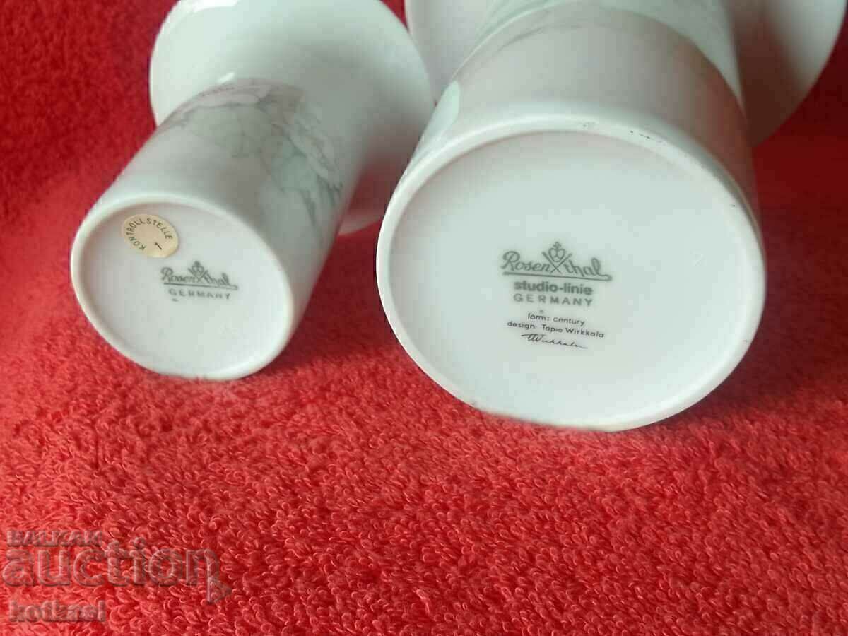 Old Large Malacca Porcelain Vases signed Rosenthal - 5 Old Large Malacca Porcelain Vases signed Rosenthal - 5