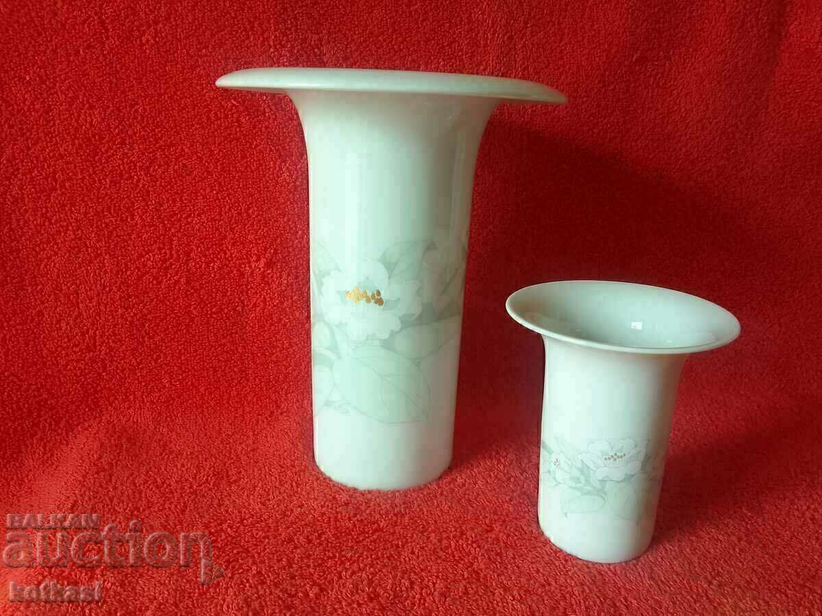 Old Large Malacca Porcelain Vases signed Rosenthal - 7 Old Large Malacca Porcelain Vases signed Rosenthal - 7
