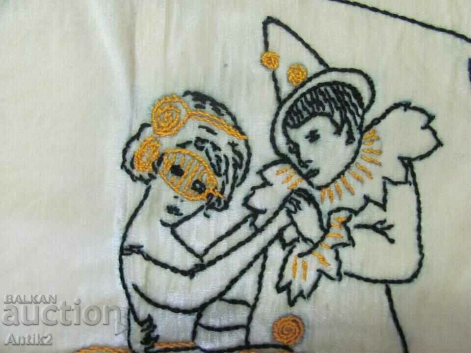 Livrarea Husa de perna antica brodata manual Livrarea Husa de perna antica brodata manual