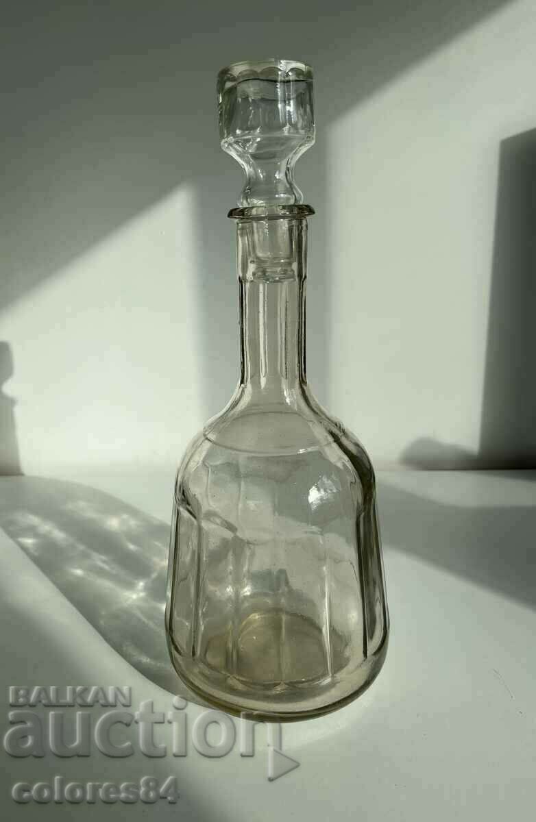 Decantor de sticla veche, sticla vintage, sticla vintage, sticla