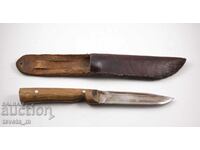 ANTIQUE KNIFE with leather handle