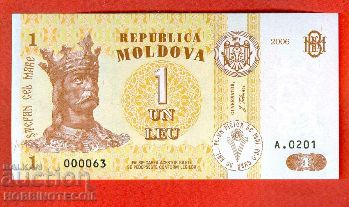 MOLDOVA MOLDOVA 1 Leu emisiune 2006 - 000063 NOU UNC