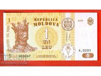 MOLDOVA MOLDOVA 1 Leu issue issue 2006 - 000067 NEW UNC