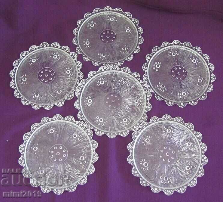 Vintich Service Crystal Cake Plates 6 pcs. - 7 Vintich Service Crystal Cake Plates 6 pcs. - 7