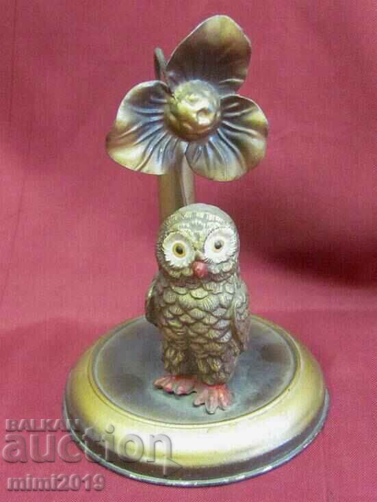 Vintich Art Deco Bronze Figure - Owl