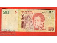 АРЖЕНТИНА ARGENTINA 20 Песо емисия - issue 2008 - D