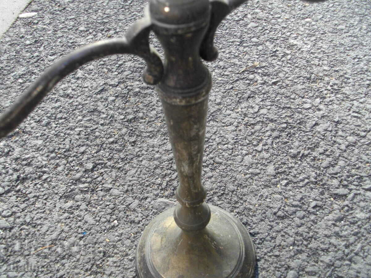 OLD SILVER PLATED MASSIVE CANDLESTICKS - 5 OLD SILVER PLATED MASSIVE CANDLESTICKS - 5