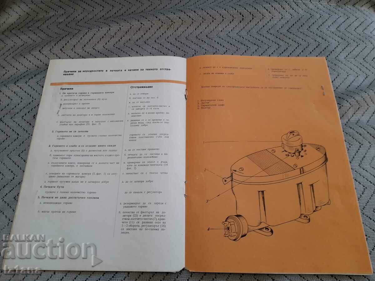 Tropik stove operating instructions with price 10.00 BGN | € 5.11