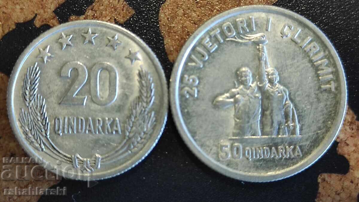 Монети Албания - 2 бр (Възпоменателни монети) Монети Албания - 2 бр (Възпоменателни монети)