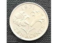 Bermuda. 10 cents 1971 UNC.