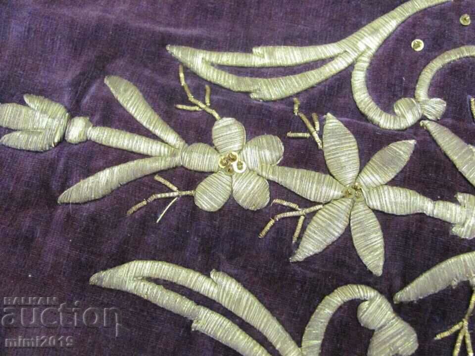 19th Century Gold Tinsel Velvet Jewish Shroud - 5 19th Century Gold Tinsel Velvet Jewish Shroud - 5