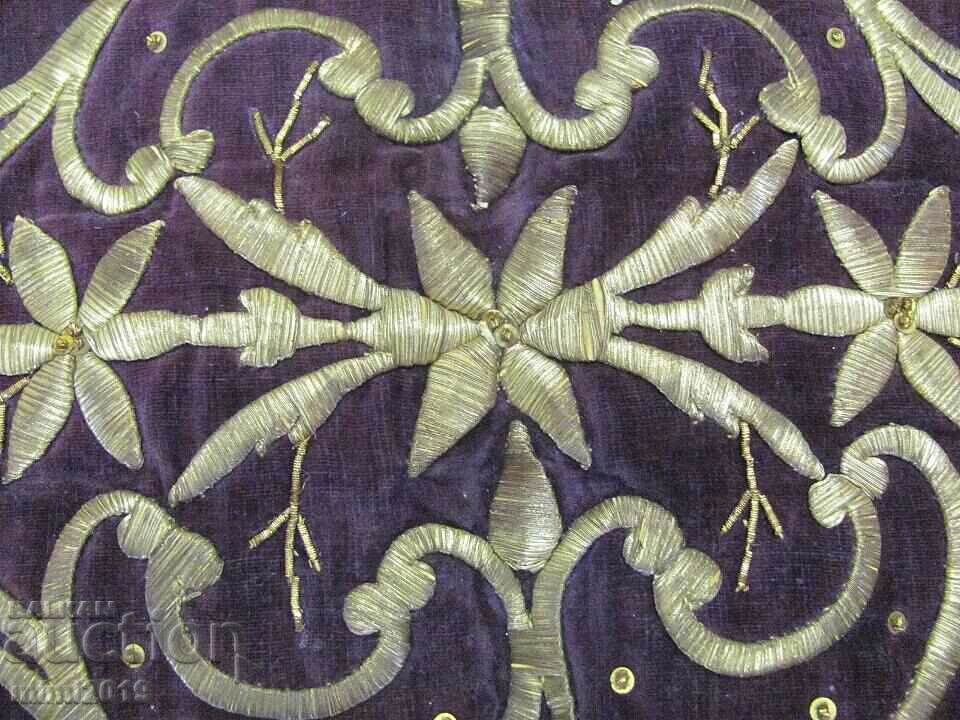 19th Century Gold Tinsel Velvet Jewish Shroud - 6 19th Century Gold Tinsel Velvet Jewish Shroud - 6