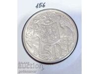 Австралия 50 цента1966г Сребро !