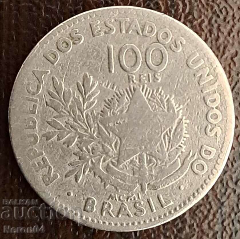 100 reis 1901, Brazil