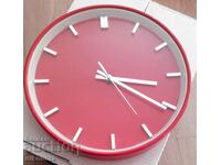 Wall clock / red PERSBY - IKEA - like new
