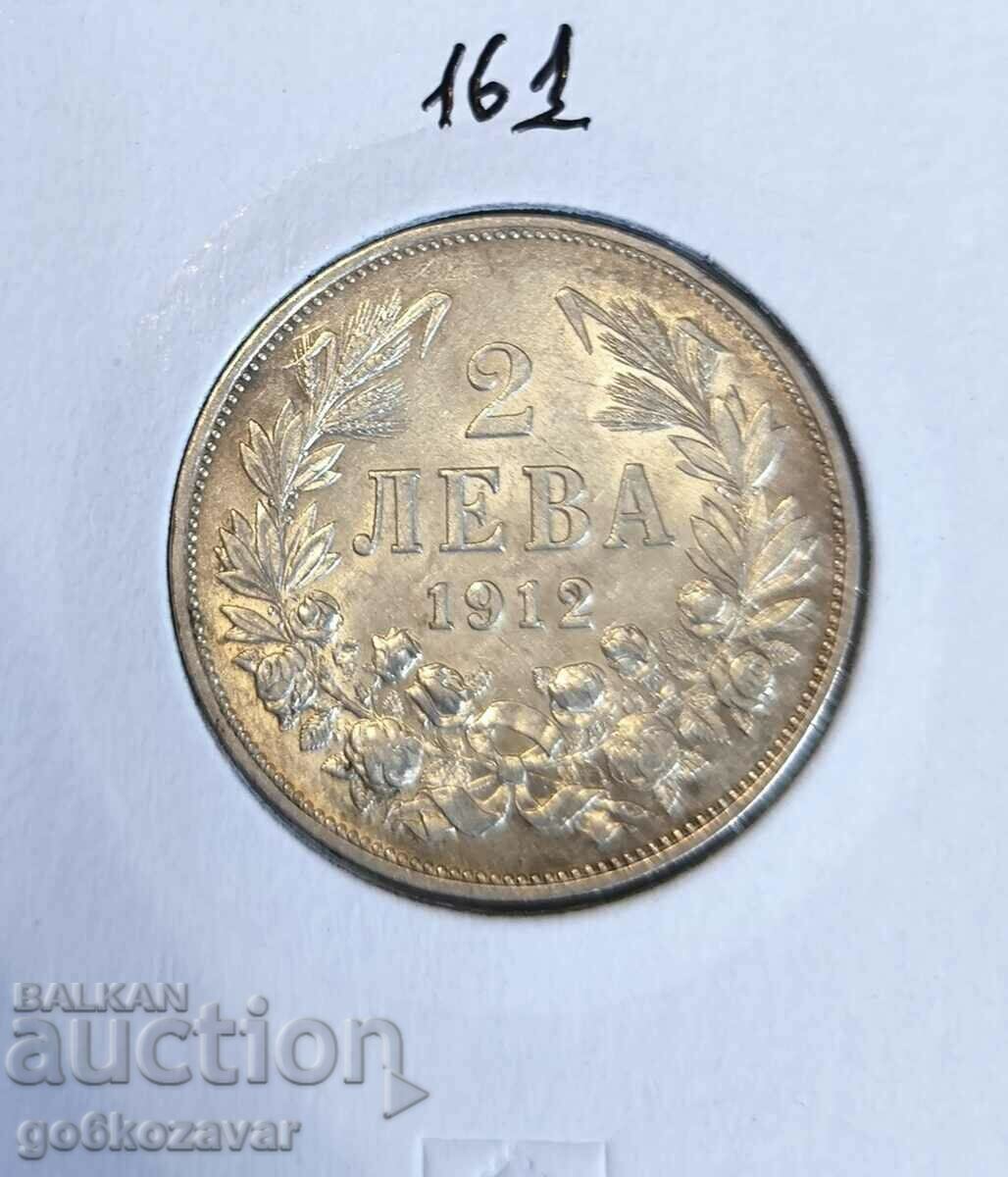 Bulgaria 2 BGN 1912 Argint! Moneda de top!