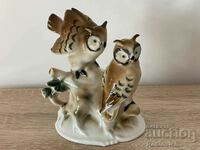 Porcelain statuette "Owl", "Graefenthal", 1985 GDR.