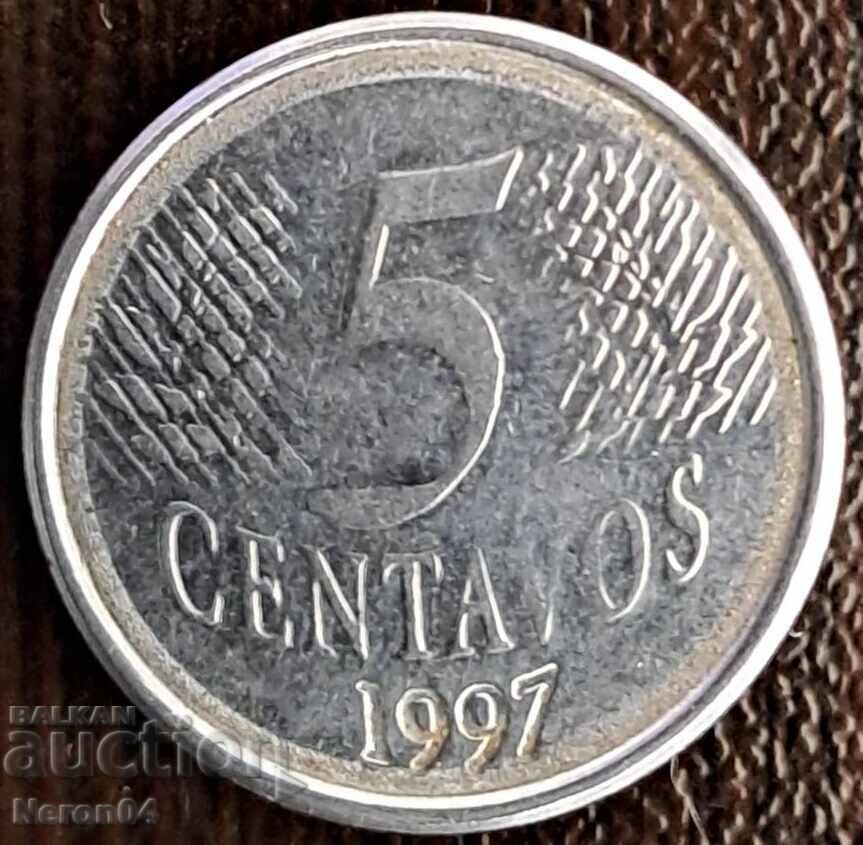 5 centavos 1997, Brazil