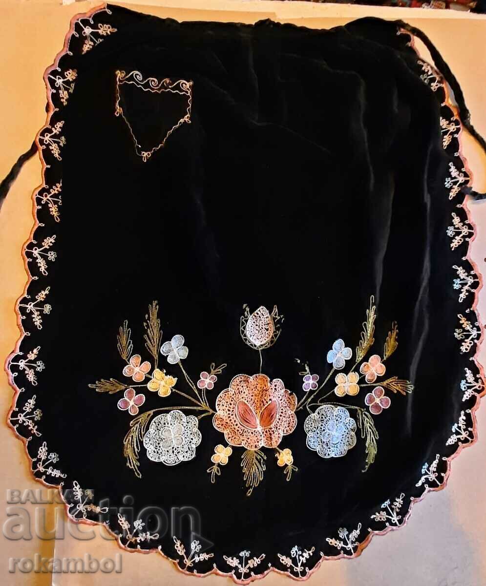 Authentic velvet embroidered Varna costume apron. - 5 Authentic velvet embroidered Varna costume apron. - 5