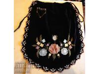 Authentic velvet embroidered Varna costume apron.