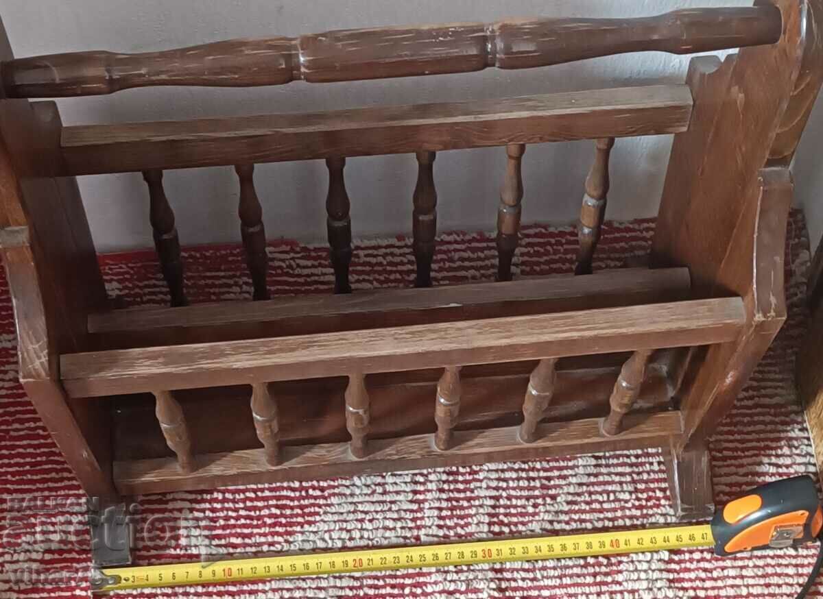 Wooden newspaper stand with price € 26.99 | 52.79 BGN