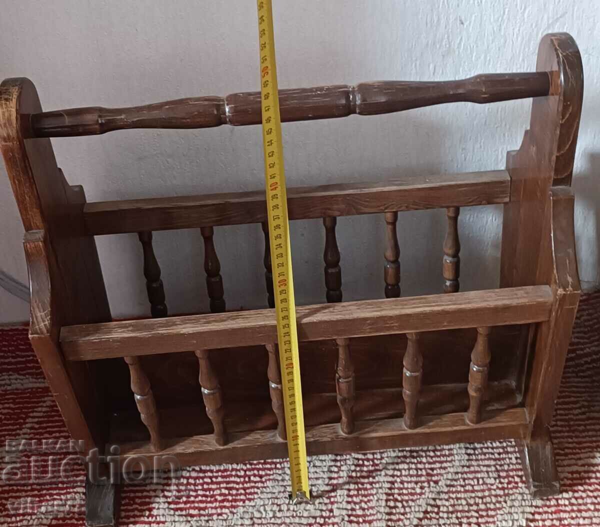 Auction  Wooden newspaper stand