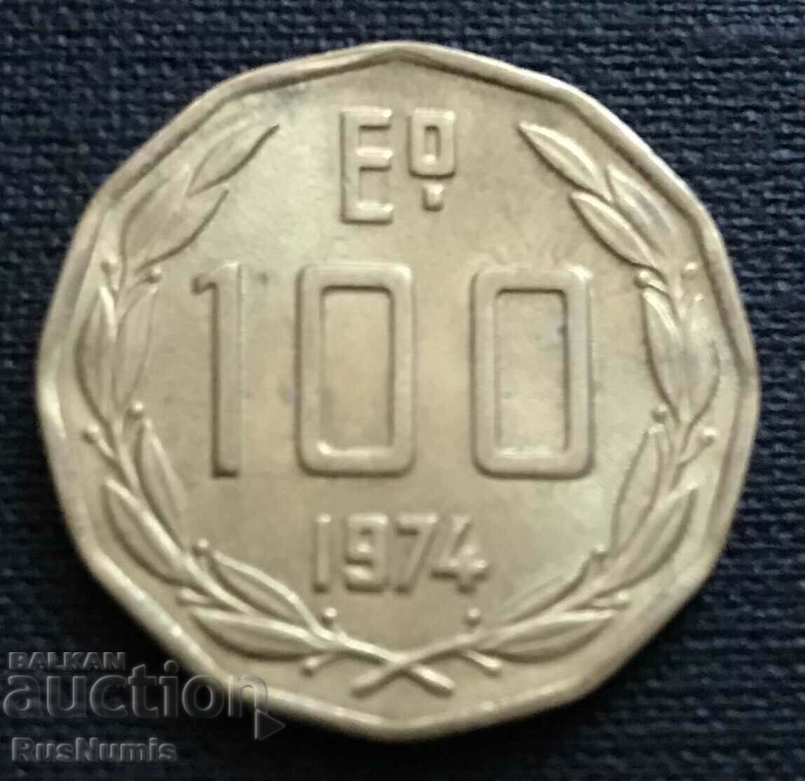 Chile. 100 Escudos 1974 UNC.