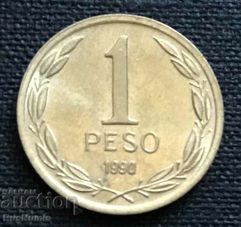 Чили. 1 песо 1990 г. UNC.