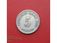 Γερμανία-5 Pfennig 1895 G-Karlsruhe-σπάνια