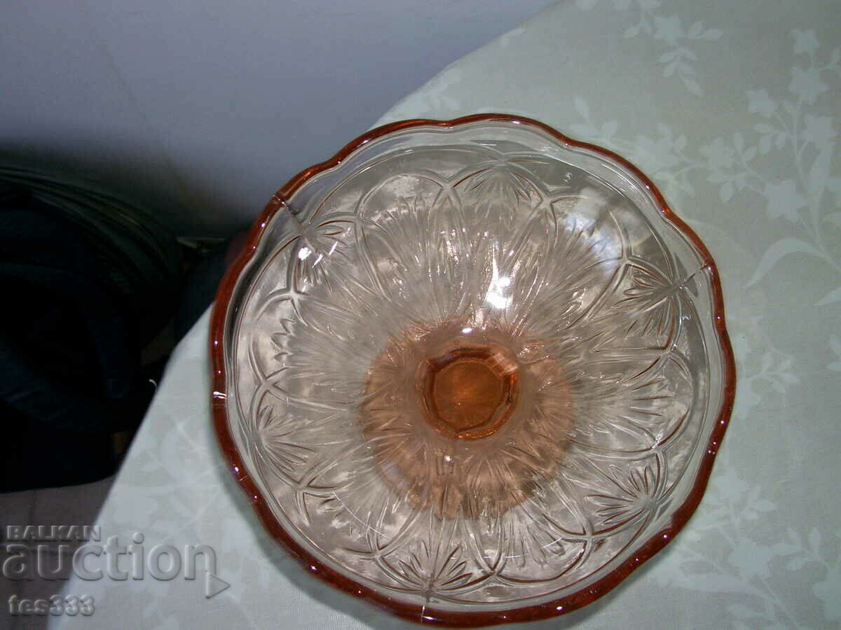 Old glass fruit bowl-bonbonniere from Soca