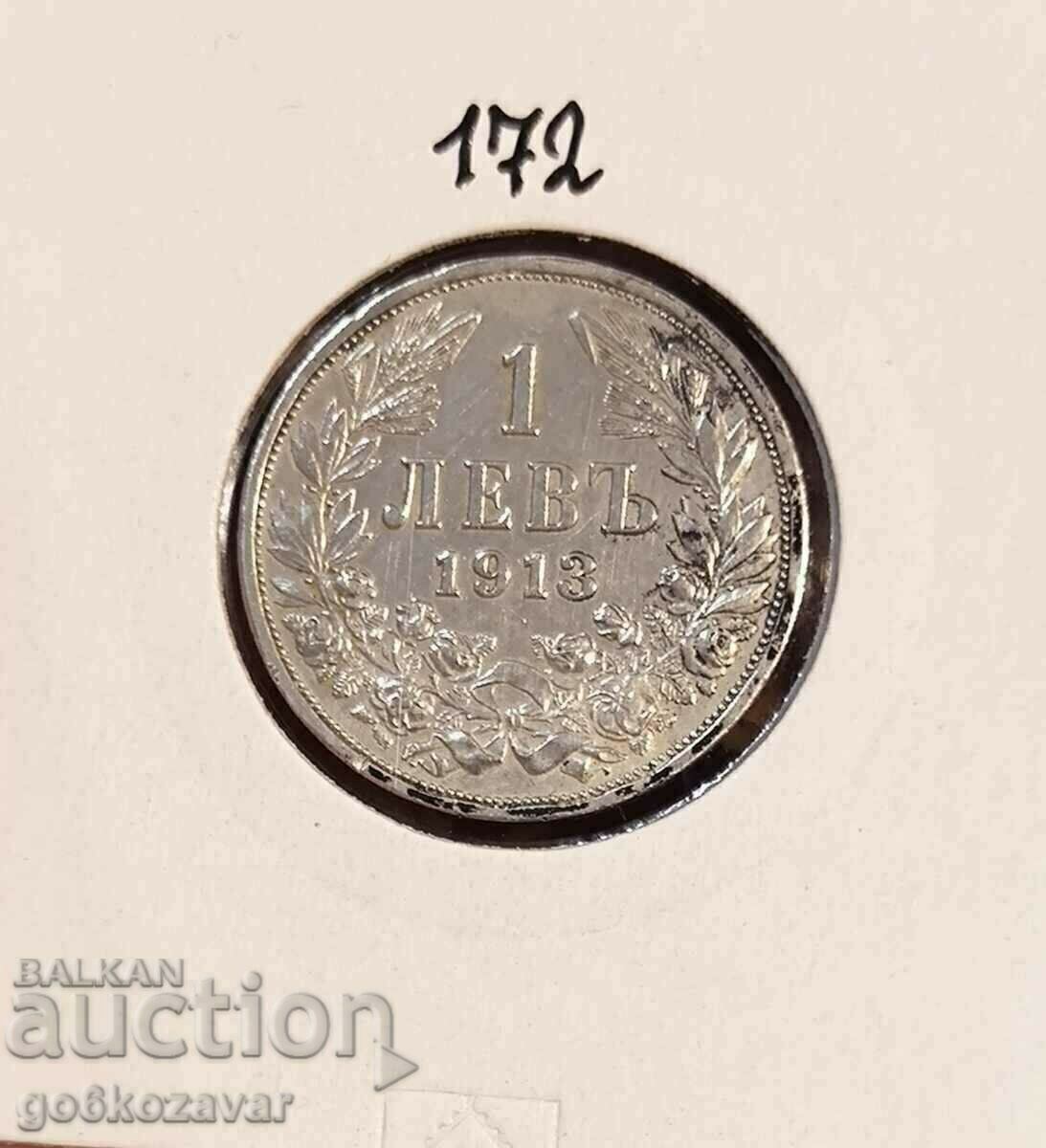 Bulgaria 1 lev 1913 Silver! Bulgaria 1 lev 1913 Silver!