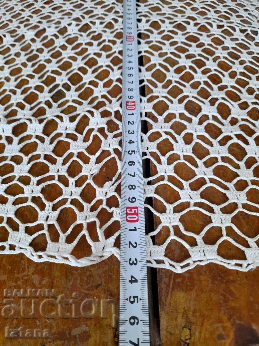 Auction  Old knitted tablecloth